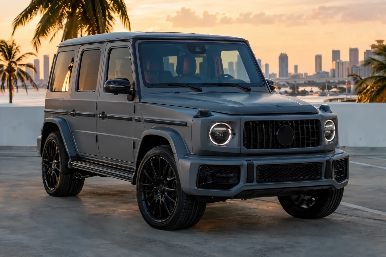 Matte grey finish concept on a luxury SUV